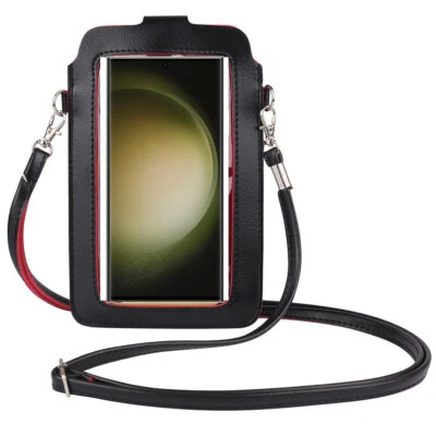 Phone Leather Crossbody Bag Purse Clutch For iPhone 16 Pro Max/16 Plus/16 Pro/16 - Image 1 of 4