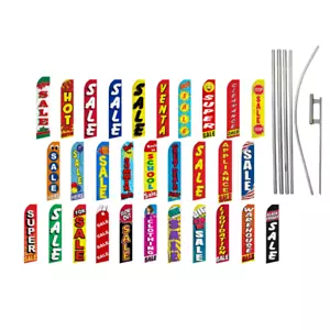 Sales Venta Huge Deals Variations Swooper Advertising Banner Flag Pole Kits - Picture 1 of 33