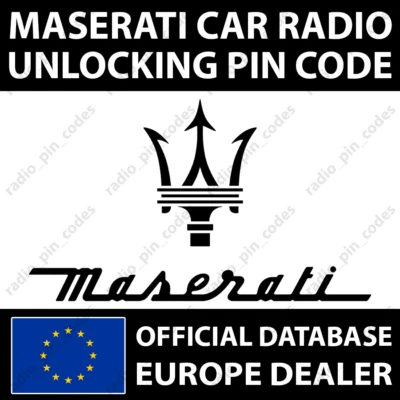 MASERATI RADIO PIN CODE GHIBLI GRANTURISMO QUATTROPORTE BLAUPUNKT PANASONIC VP4 - Bild 1 von 4