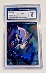 1993 MARVEL MASTERPIECES #24 PSYLOCKE - CGC 8.0 - Skybox #24 - Picture 1 of 1