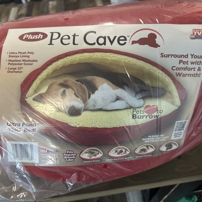 Plush Pet Cave Cat Small Dog Bed As Seen On TV Telebrands **New** - Image 1 of 4