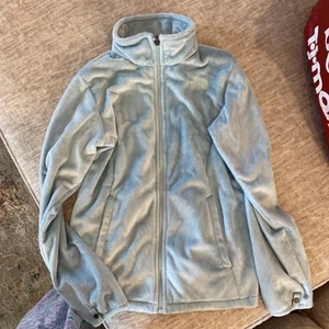 The North Face Girls Full Zip Fleece Jacket Size Large Aqua Warm - Picture 1 of 6