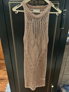 Amiani Rose Gold Knit Dress/cover Up For Bathing Suit Size Small - Picture 1 of 7