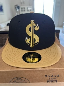 New Era Black Sacramento River Cats Authentic Gold Diggers Banned Hat 7 5950 - Picture 1 of 12