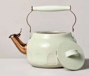 Bollitore Teiera Cuore e Mano Magnolia Acciaio Inox 2qt Verde Casale - Foto 1 di 6