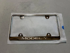 Official OEM Tesla Model- Y License Plate Frame Brand New - Perfect Condition - Bild 1 von 3
