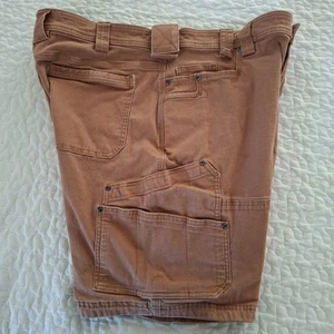 Duluth Trading Co. Pantaloncini Uomo Marrone Relaxed Fit Cargo Utility Pesante 42 Lavoro - Foto 1 di 15