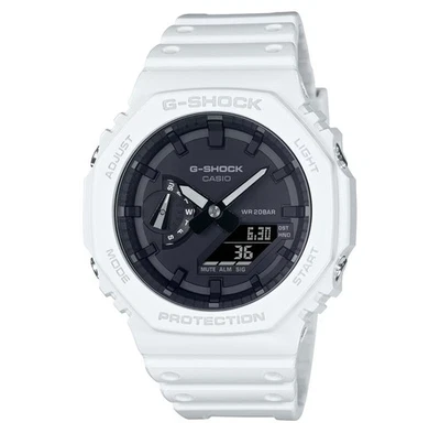 G-Shock Casio Carbon Core Analog-Digital Men's White GA-2100-7A Watch - Image 1 of 3