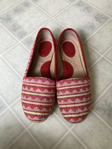 BOC Born Concept Schuhe Franki geometrisch rot Espadrille Größe 7 M flache Halbschuhe - Bild 1 von 5