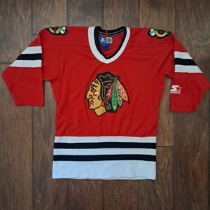 Vintage Starter NHL Chicago Blackhawks Western Conference Jersey Mens S/M - Picture 1 of 9