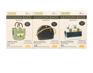 Brix Fashion Bag Building Blocks All Three Included 174 pieces - Picture 1 of 3