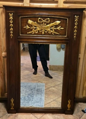 Espejo Kindel Belvedere Trumeau francés vintage estilo LOUIS XV 53x36 dorado ornamentado Foto 1 de 4