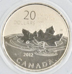 Canada 2012 $20 Dollars .999 Fine Silver Argent Pur 1/4 Ounce Coin Round - Picture 1 of 2