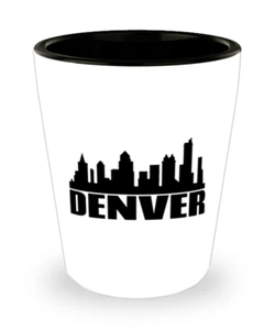 Shot Glass Skyline DENVER, Shot Glass Gift, Denver Shot Glass, Souvenir Gift - Picture 1 of 1