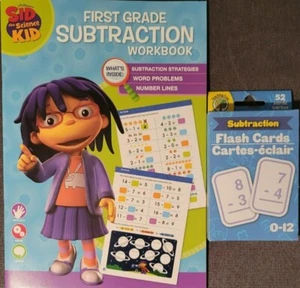 SID the Science KID: First Grade Subtraction Workbook w/Flash Cards included! - Picture 1 of 5