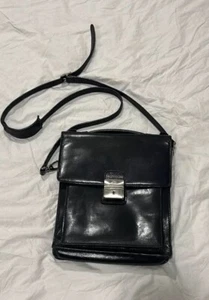 Vintage Toni Perotti black Italian crossbody bag - Picture 1 of 9