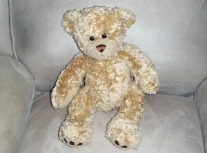 "Oso de peluche Build-A-Bear marrón tostado pelo rizado juguete peluche 17""" - Imagen 1 de 5