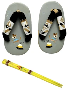 Japanese Traditional Youth Geta & Hair Pins Japan Sandals Collectible Chopsticks - Picture 1 of 24