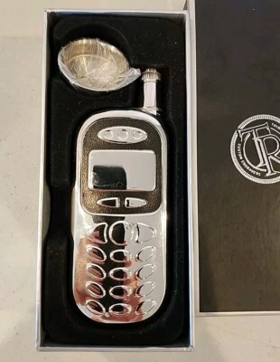 Things Remembered 银色“手机”形烧瓶 – 全新带标签 — 第 1/4 张图片