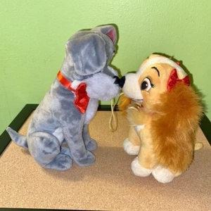 DISNEY Store Kissing Lady and the Tramp plush with Spaghetti - Picture 1 of 9