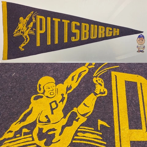 Vintage PITT Pittsburgh Panthers University Full Size Pennant 12x29.75 Football Cover