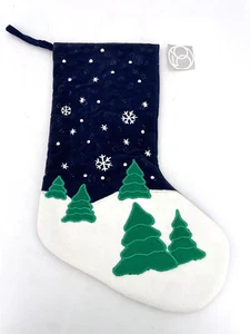 Department 56 - Snowy Trees Christmas Stocking #96024A - Picture 1 of 2