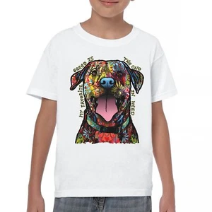 My Favorite Breed Is The One In Need Youth T-shirt Dean Russo Neon Dog Kids - Picture 1 of 50