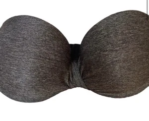 La Senza Bra 32D Black Balconette Strapless Plunge Underwire Padded NO STRAPS - Picture 1 of 6