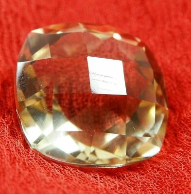 Piedra preciosa suelta topacio limón corte cuadrado semiprecioso natural de 13,15 quilates Foto 1 de 4