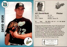 David Bush 2002 Auburn Doubledays #NNO Card *AutographDen*