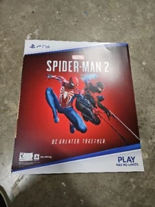 Ps5 Marvel Spiderman 2 Be Greater Together Gamestop Poster 24 X 24  - Picture 1 of 5