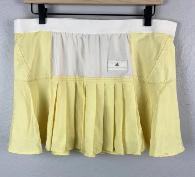NUEVO CON ETIQUETAS Adidas Stella McCartney Talla Grande Falda Amarilla Corta Forrada Tenis Foto 1 de 3