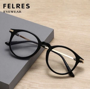 Herren Damen Runde Blaulicht Blockierende Lesebrille Retro Presbyopie Lesebrille Neu - Bild 1 von 20