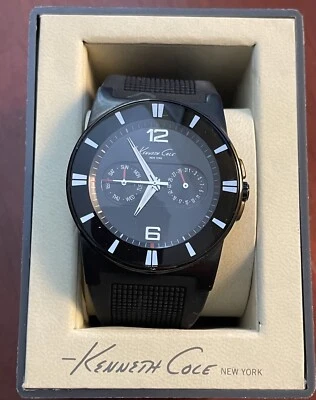 Reloj Kenneth Cole New York Hombre KC1428 Multifunción Negro Correa Poliuretano Foto 1 de 4