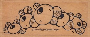 group posies spring whippersnapper design Wood Mounted Rubber Stamp 1 3/4 x 4" - Picture 1 of 2