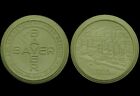 LEVERKUSEN: Porzellan-Medaille (1932), grün. WERKSANSICHT BAYER AG - LEVERKUSEN.