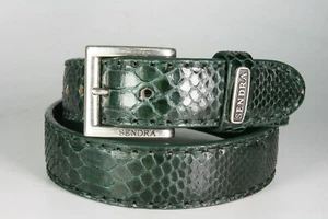 1016 Sendra Cinturón Pitón Barr. Verde Botella Verde Cinturón - Imagen 1 de 2
