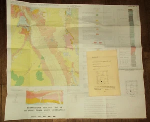 GEOLOGIE SÜDLICHES NEW MEXIKO LAS KRUZE 30 MINUTEN GROSSE GEOLOGISCHE FALTKARTE - Bild 1 von 3