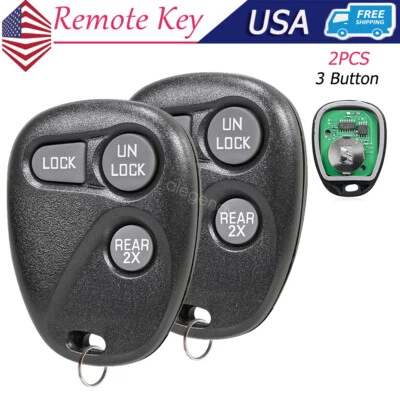 2 For 1997 - 1999 Chevrolet Tahoe Suburban 1500 Remote Key Fob ABO1502T 3 Button - Image 1 of 4