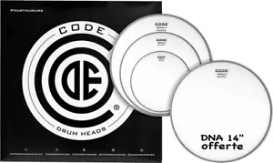 PACK PEAUX SABLEES FUSION 10 + 12 + 14 + 14 DNA CODE DRUMHEADS TPDNACTDF - Foto 1 di 1