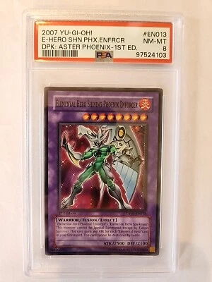 Yu-Gi-Oh! 2007 Elemental Hero Shining Phoenix Enforcer 1st Ed DP05-EN013 PSA 8 - Image 1 of 3
