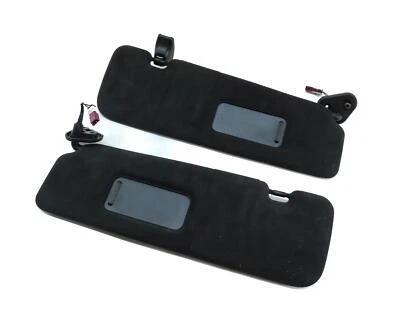 12-19 BMW 640i 650i M6 (F06 F12) FRONT LEFT & RIGHT SUN VISOR SHADE SET (BLACK) - Image 1 of 4
