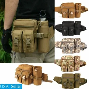 Utility Tactical Waist Fanny Pack Pouch Military Camping Hiking Outdoor Belt Bag - Picture 1 of 21