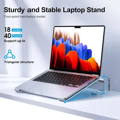 Desk Laptop Stand Aluminum Laptop Computer Studio Cooling Stand 9to16 inch - Image 1 of 4