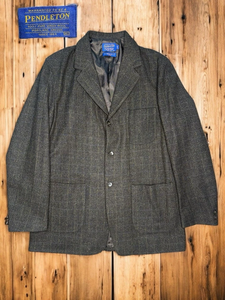 Chaqueta Pendleton Para Hombre XL Ashland Blazer 42L Lana Corderos Abrigo Deportivo Minimalista Foto 1 de 4