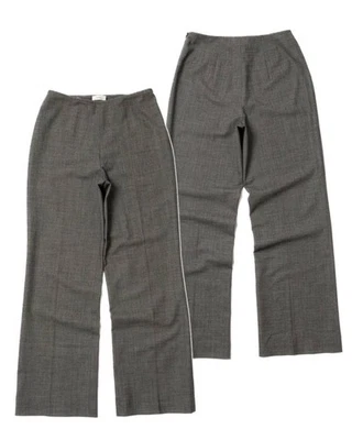 📌GUNEX by Brunello Cucinelli Grey Wool Dress Pants Trousers Italy Zipper sz 42 - Image 1 of 4