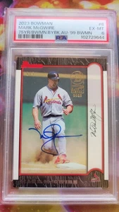 Mark McGwire 2023 Bowman Buyback Auto 1999 Bowman /7 St. Louis Cardinals pop 1! - Picture 1 of 2