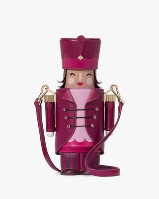 Kate Spade 3D Nutcracker Burgundy Leather Crossbody Bag KJ074 NWT Collectible - Image 1 of 4