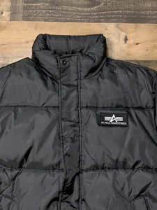 Alpha Industries Jacket Mens 2XL Black Down Puffer Coat Insulated Warm - Picture 1 of 7