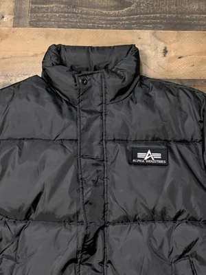 Alpha Industries Jacket Mens 2XL Black Down Puffer Coat Insulated Warm - Image 1 of 4